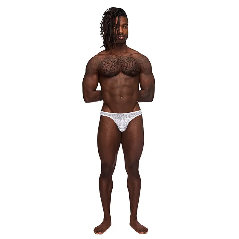Male Power Sneak Peek Bong Thong White L/XL  Men - Underwear