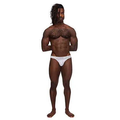 Male Power Sneak Peek Bong Thong White L/XL  Men - Underwear