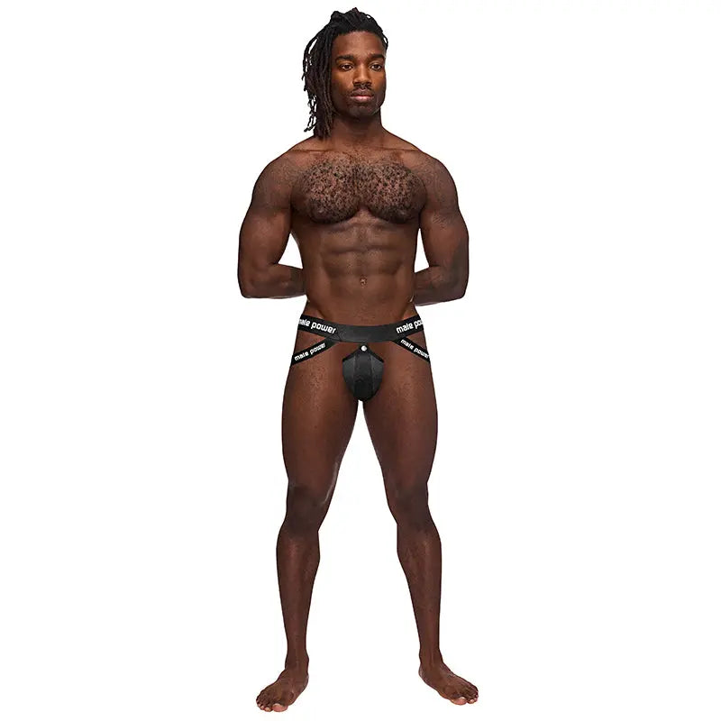 Male Power The Helmet Helmet Jock Black S/M  Men - Underwear