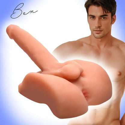 Male Torso Sex Doll Both Ways Ben Masturbator and Rideable Dildo Combo  3D Masturbator
