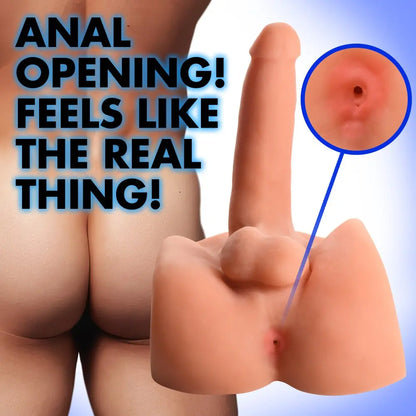 Male Torso Sex Doll Both Ways Ben Masturbator and Rideable Dildo Combo  3D Masturbator