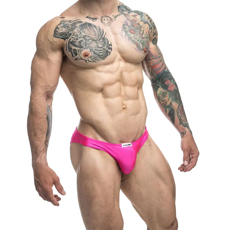 MaleBasics JUSTIN + SIMON Classic Bikini Pink 2XL  Men - Underwear