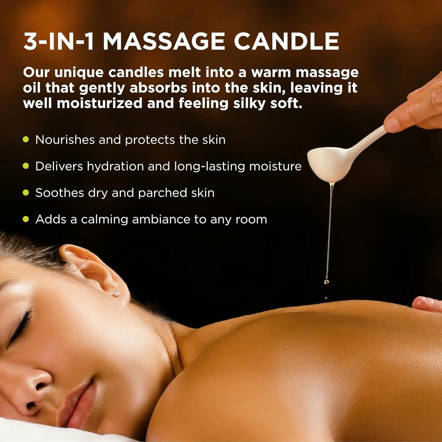 Massage Candle Romantic Gift Trio  Lubes, Lotions and Accessories