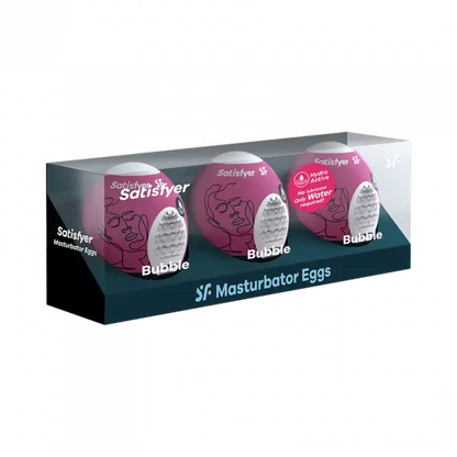 Masturbator Egg 3er Set (Bubble) Violet  For Him