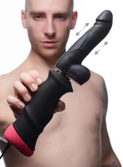 Mega-Pounder Hand-held Thrusting Dildo Silicone Sex Toy  Thrusting Dildo