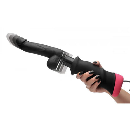 Mega-Pounder Hand-held Thrusting Dildo Silicone Sex Toy  Thrusting Dildo