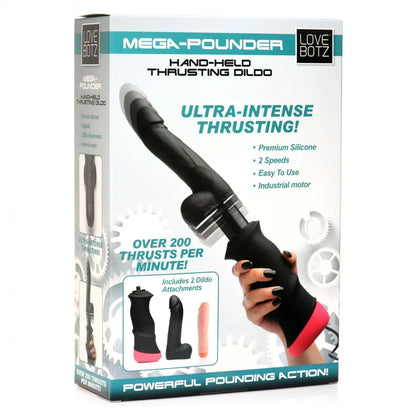 Mega-Pounder Hand-held Thrusting Dildo Silicone Sex Toy  Thrusting Dildo