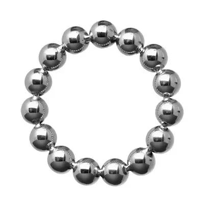 Meridian 1.75 Inch Stainless Steel Beaded Metal Cock Ring  Cock Rings