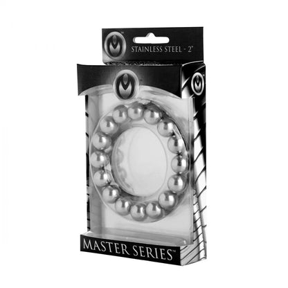 Meridian 1.75 Inch Stainless Steel Beaded Metal Cock Ring  Cock Rings