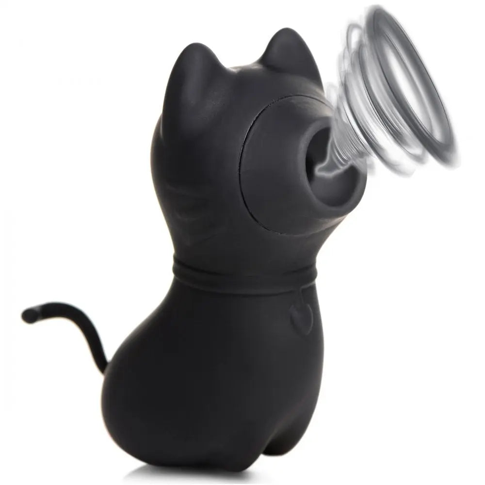 Mini Suction Vibrator Sucky Kitty Silicone Clitoral Stimulator - Black  Suction Vibrators