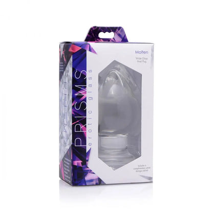 Molten Wide Glass Butt Plug Sex Toy  Glass Anal Plug Sex Toy