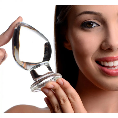 Molten Wide Glass Butt Plug Sex Toy  Glass Anal Plug Sex Toy