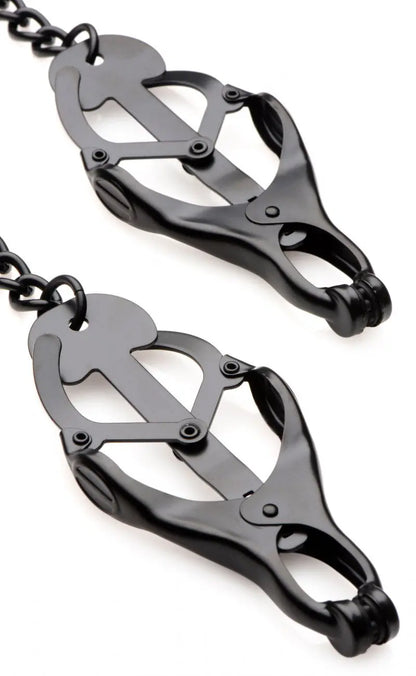 Monarch Noir Nipple Vice Clover Nipple Clamps with Chain  Nipple and Clit Toys
