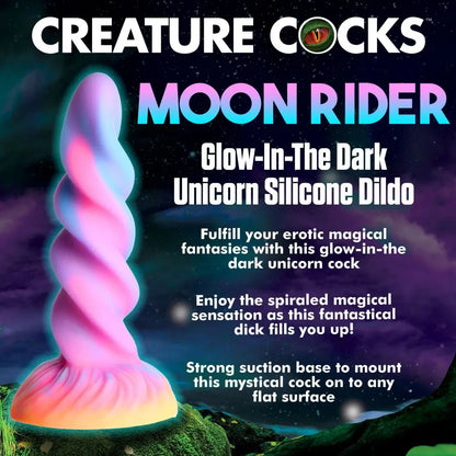Moon Rider Glow-in-the-Dark Pegasus Horn Dildo  Pegasus Dildo