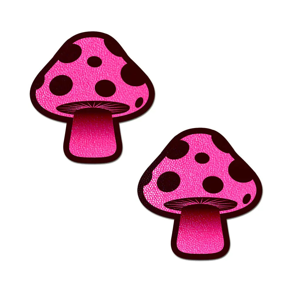 Mushroom Pasties: Neon Pink Shroom Nipple Pasties  Lingerie - Pasties and Tassels