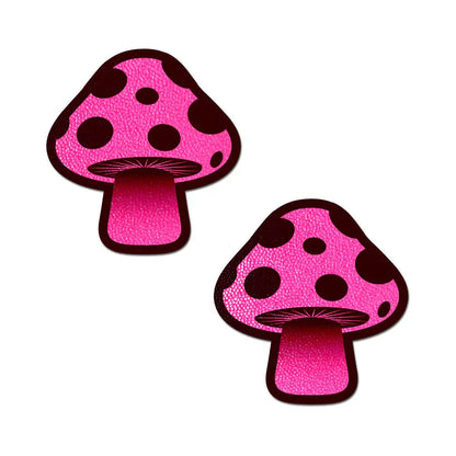 Mushroom Pasties: Neon Pink Shroom Nipple Pasties  Lingerie - Pasties and Tassels