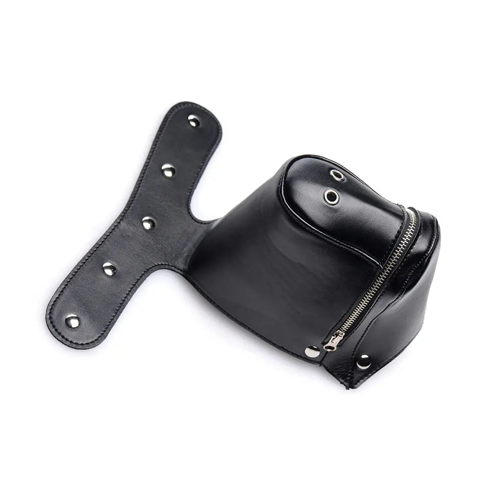 Muzzled Universal BDSM Hood with Removable Muzzle  BDSM Pet Play