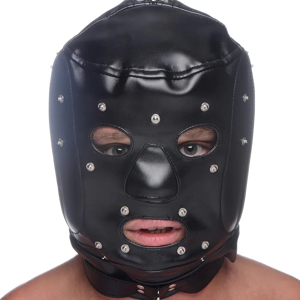 Muzzled Universal BDSM Hood with Removable Muzzle  BDSM Pet Play