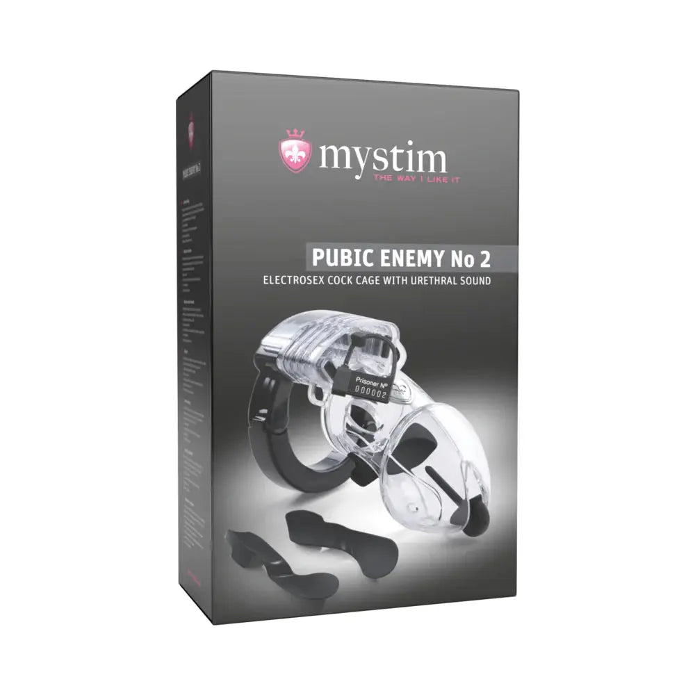 Mystim Pubic Enemy No 2 Electrosex Cock Cage with Urethral Sound  Electro