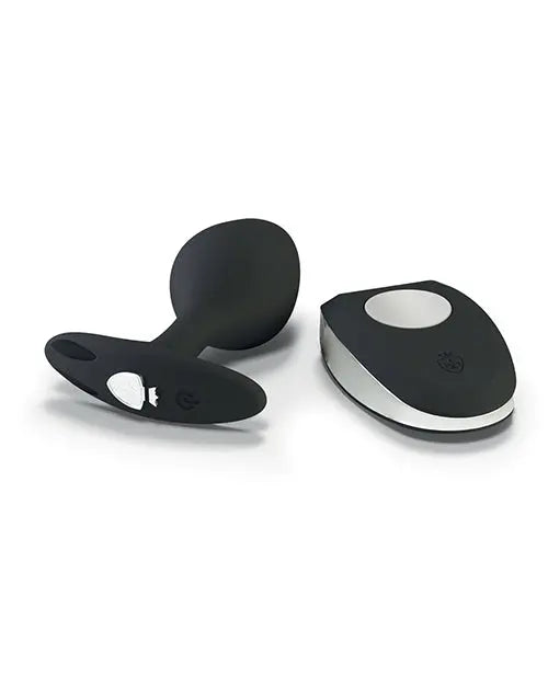 Mystim Rocking Vibe Silicone E-Stim Butt Plug Small - Black  Electro