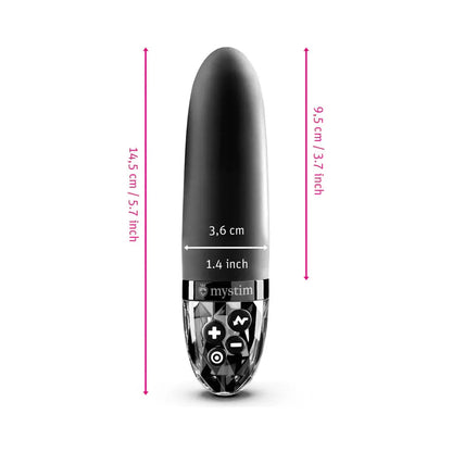Mystim Sleak Freak E-Stim Vibrator Electrosex Bullet Vibrator Black  E-Stim Vibrator
