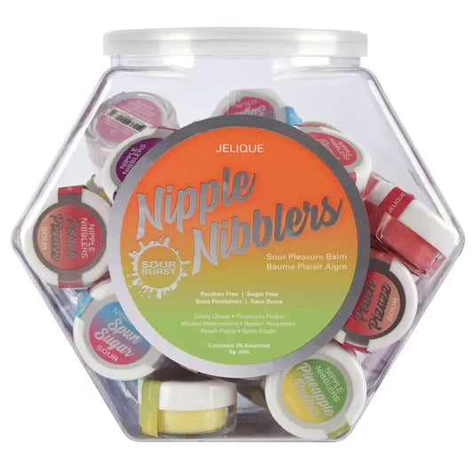 NIPPLE NIBBLERS Sour Pleasure Balm Assorted 3g Bowl of 36 - DISPLAY  Lubes, Lotions and Accessories
