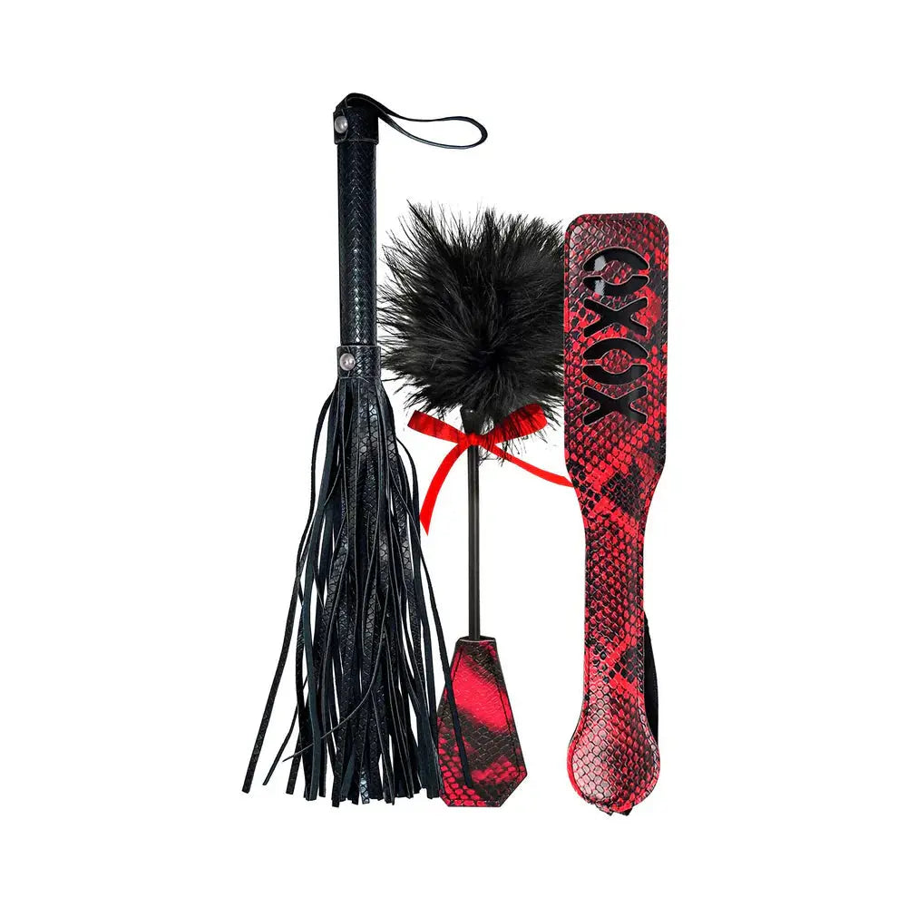 Nasstoys Lovers Bondage Kit Whip, Spank & Tickle 3-Piece BDSM Set  Bondage Kits