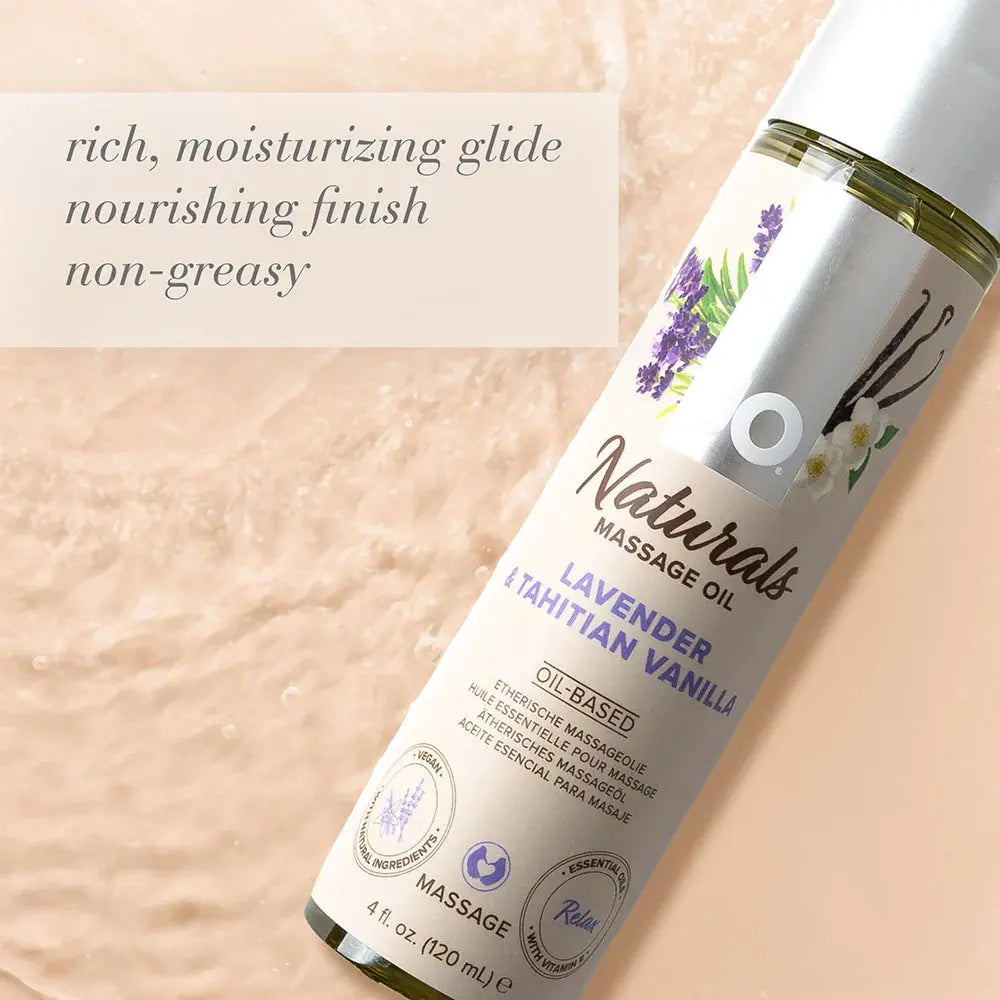 Natural Massage Oil Lavender and Tahitian Vanilla 4 oz.  Lubes, Lotions and Accessories