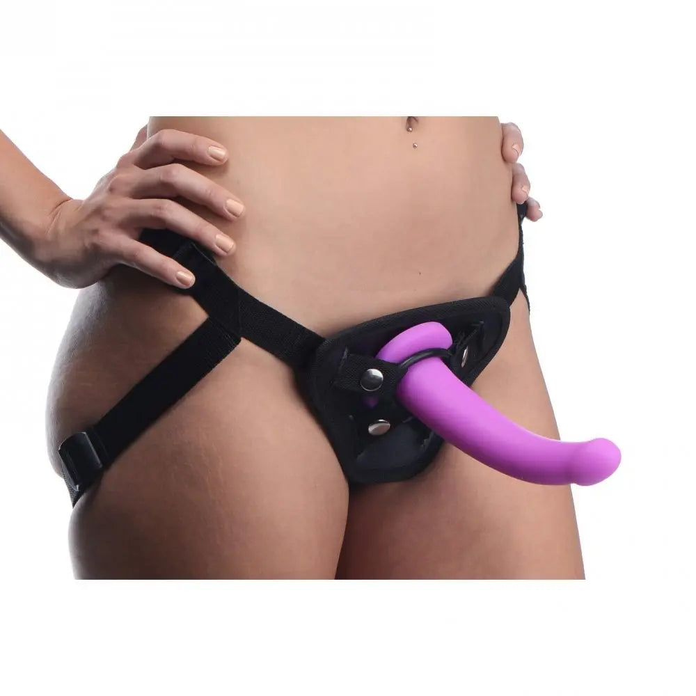 Navigator Silicone G-Spot Dildo with Harness Pegging Strap-on  Strap-Ons and Harnesses