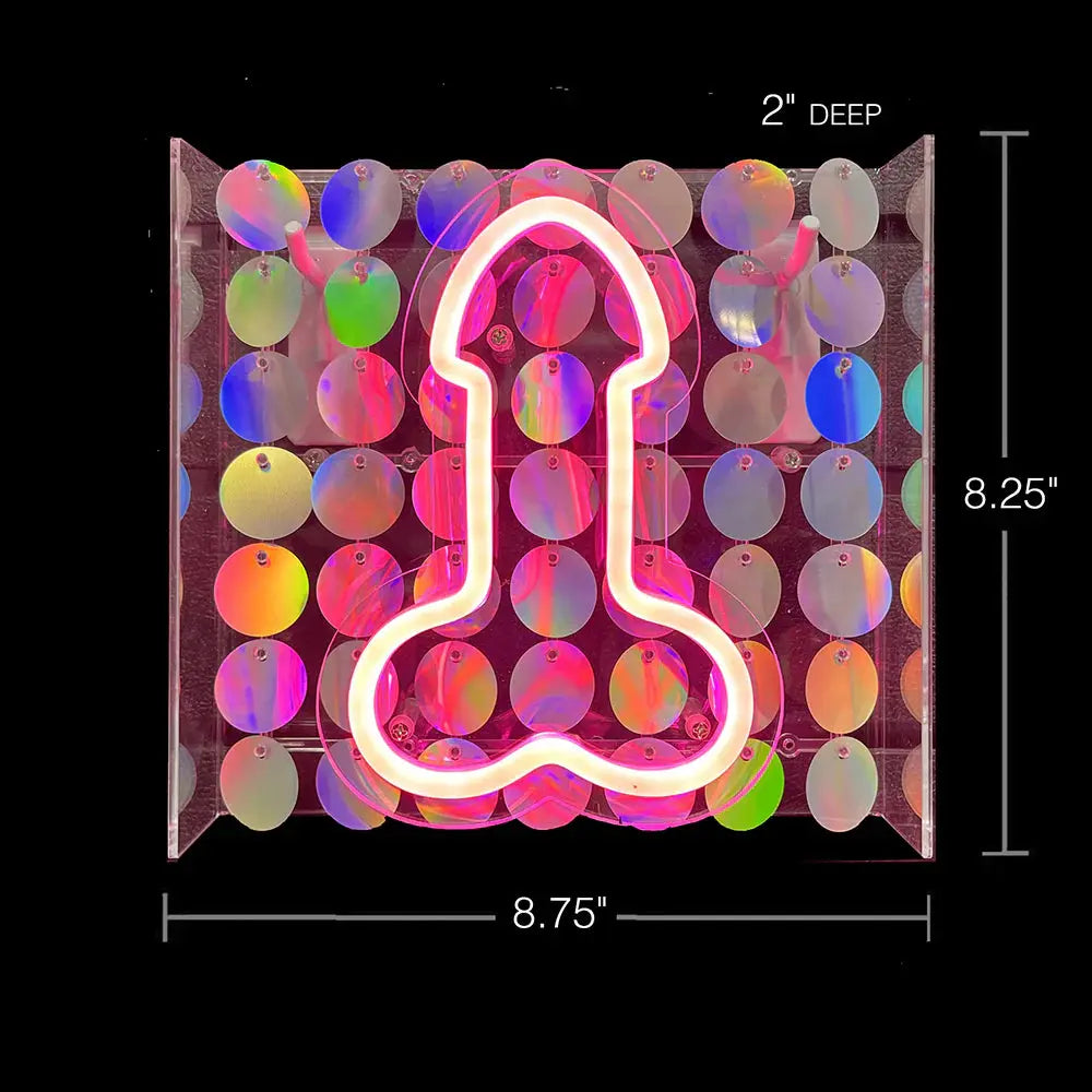 Neon Penis Light Up Sign - Adult Novelty Decor  Novelties - Party Supplies