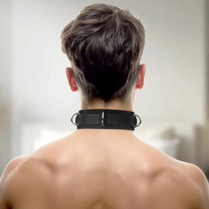Neoprene Bondage Collar with D-Rings BDSM Collar  Collars and Leads