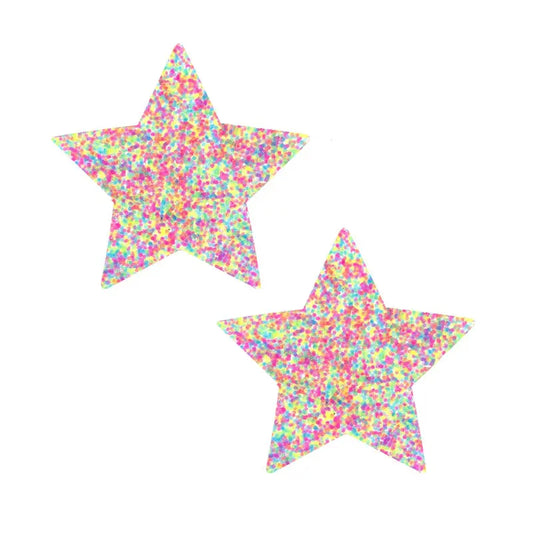 Neva Nude Pastie Star Sprankles Neon UV  Lingerie - Pasties and Tassels