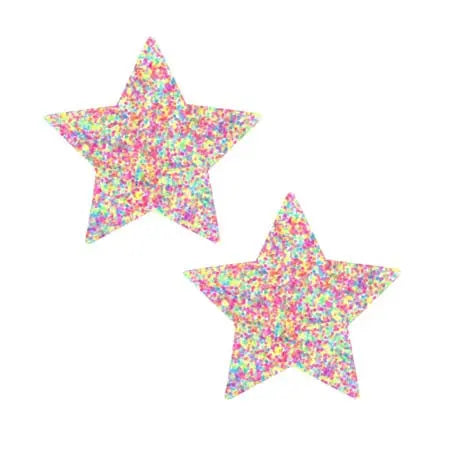 Neva Nude Pastie Star Sprankles Neon UV  Lingerie - Pasties and Tassels