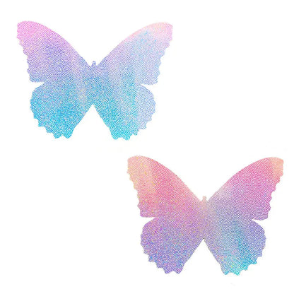 Neva Nude Pasty Butterfly Blue/Pink Iridescent  Lingerie - Pasties and Tassels