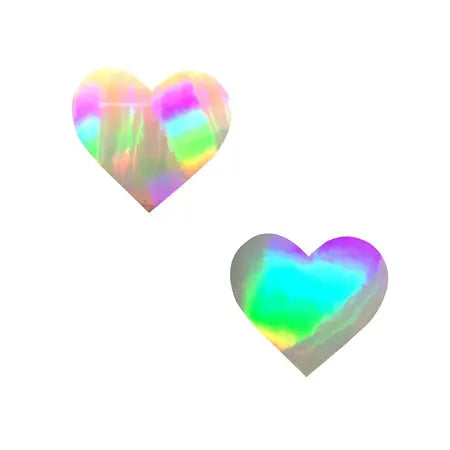 Neva Nude Pasty I Heart U Holographic Set of 6  Lingerie - Pasties and Tassels