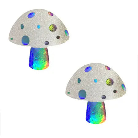 Neva Nude Pasty Mushroom Holograhic  Lingerie - Pasties and Tassels