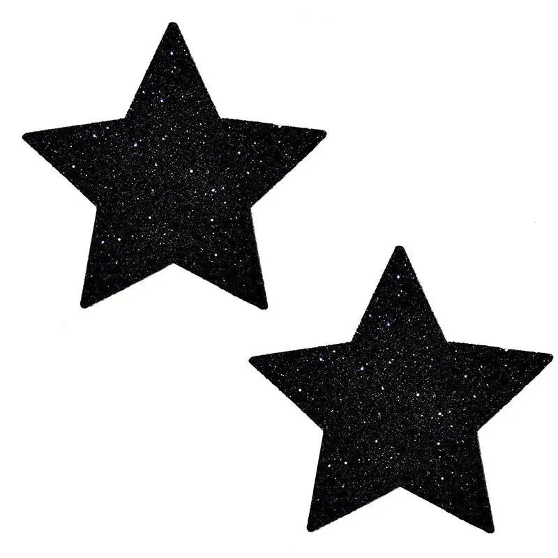 Neva Nude Pasty Star Glitter Black  Lingerie - Pasties and Tassels