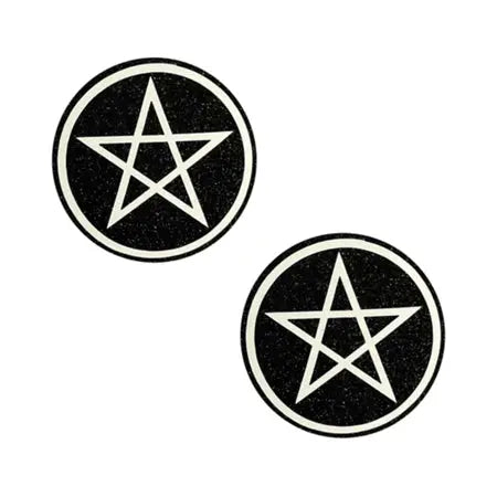 Neva Nude Pasty Wicca Black Glitter  Lingerie - Pasties and Tassels