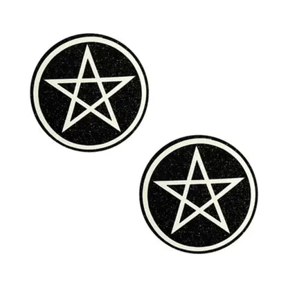 Neva Nude Pasty Wicca Black Glitter  Lingerie - Pasties and Tassels