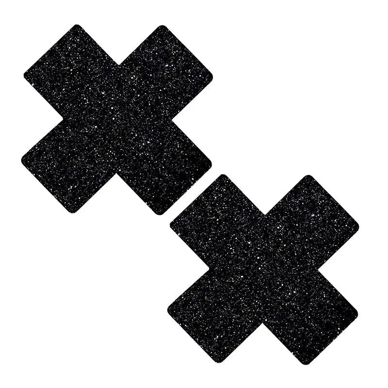 Neva Nude Pasty X Factor Glitter Black  Lingerie - Pasties and Tassels