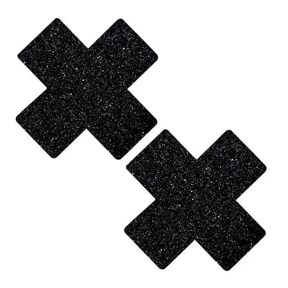 Neva Nude Pasty X Factor Glitter Black  Lingerie - Pasties and Tassels