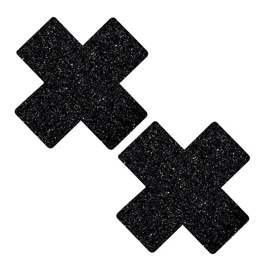 Neva Nude Pasty X Factor Glitter Black  Lingerie - Pasties and Tassels