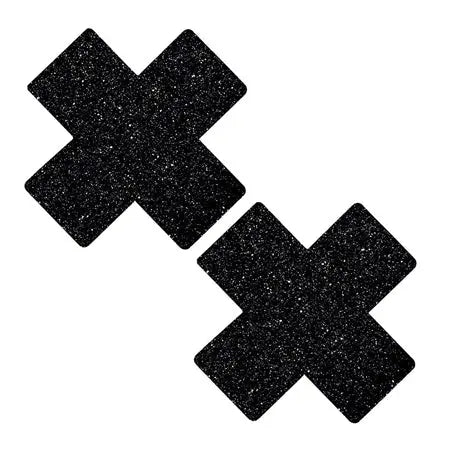 Neva Nude Pasty X Factor Glitter Black  Lingerie - Pasties and Tassels