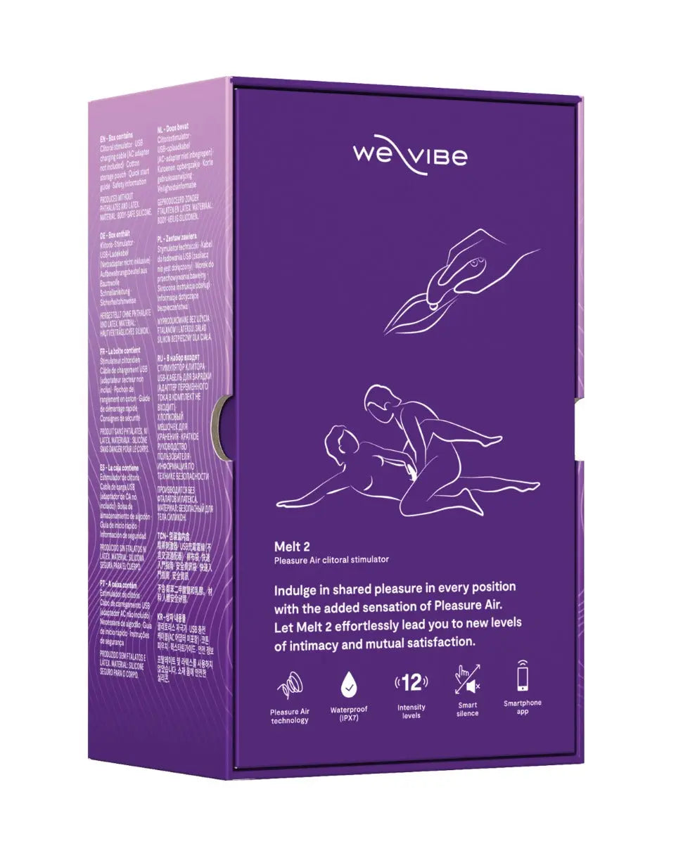 New We-Vibe Melt 2 Clit Suction Vibrator Sex Toy - Purple  Suction Vibrators