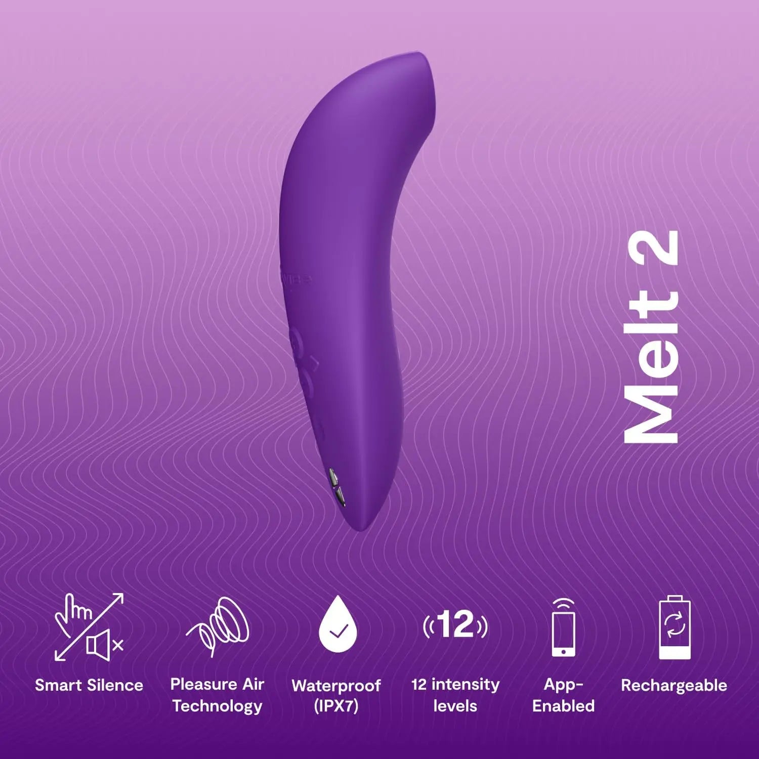 New We-Vibe Melt 2 Clit Suction Vibrator Sex Toy - Purple  Suction Vibrators