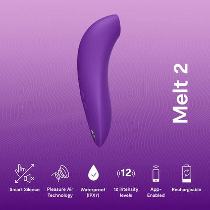 New We-Vibe Melt 2 Clit Suction Vibrator Sex Toy - Purple  Suction Vibrators