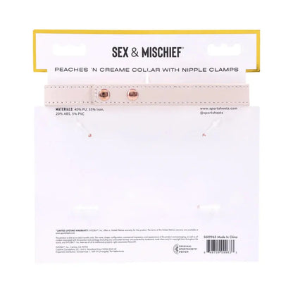 Nipple Clamps with Chain Peaches ‘n CreaMe BDSM Collar with Nipple Clamps  Collars and Leads