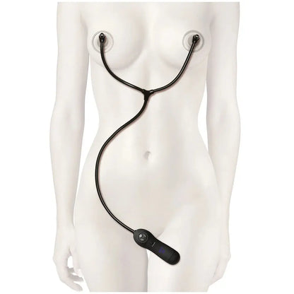 Nipple Torture Auto Vibrating Nipple Sucker Cups Black  Fetish - Nipple Clips Clamps & Suckers