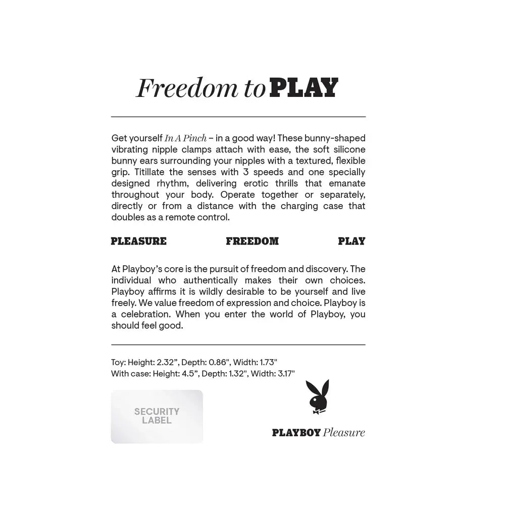 Nipple Torture Vibrating Nipple Clamps Playboy In A Pinch  Fetish - Nipple Clips Clamps & Suckers