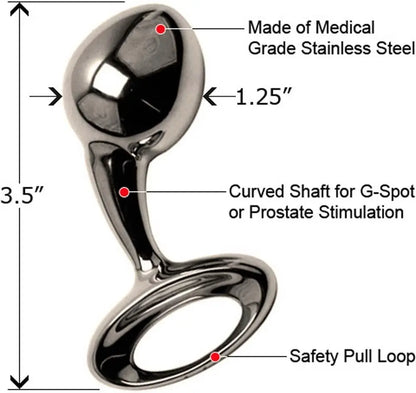 Njoy Pure Plug Medium Metal Butt Plug Stainless Steel Anal Sex Toy  Metal Anal Plug Sex Toy